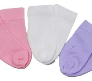 Kit 3 Pares Meia Kyara Baby - Meia de Bebê Enxoval Recem Nascido - MENINA