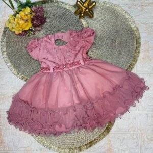 Vestido De Festa Menina Bonita - T3, Marsala