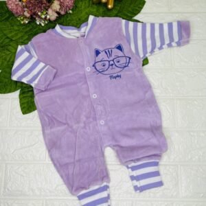 Macacão Virapé Fluffy Baby - Estampado Basico Dia a Dia - Roxo, P