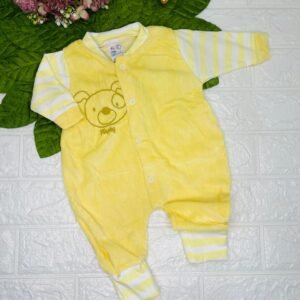 Macacão Virapé Fluffy Baby - Estampado Basico Dia a Dia - Amarelo, P