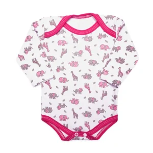 Body Manga Longa Estampado Menino e Menina - Suedine 100% Algodão - P, MENINA