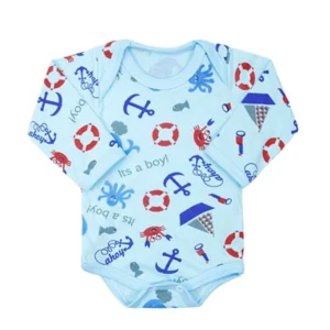 Body Manga Longa Estampado Menino e Menina - Suedine 100% Algodão - P, MENINO